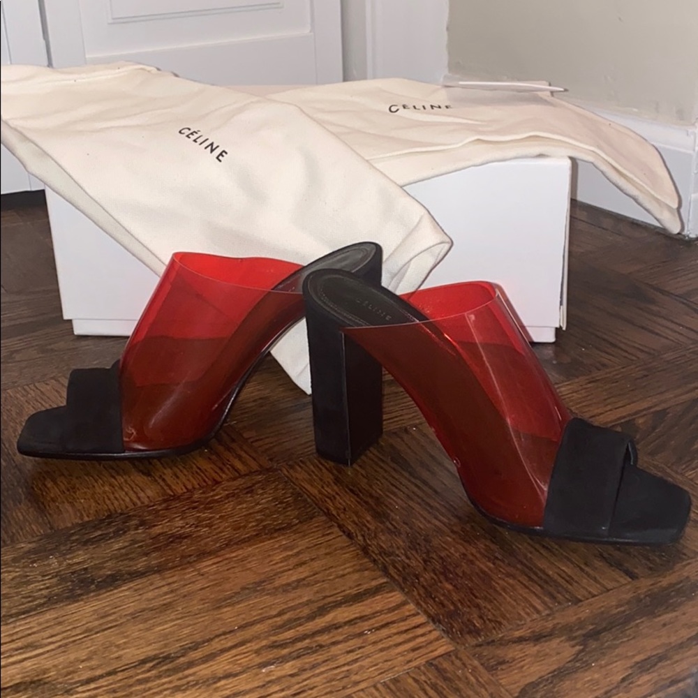 Celine Red/Black Heels